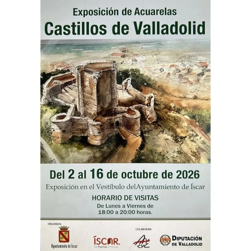 Exposición de acuarelas 'Castillos de Valladolid' en Íscar