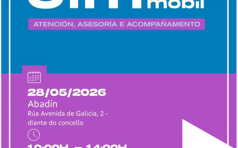 El CIM Móbil llega a Abadín el 28 de mayo para ofrecer apoyo a las mujeres