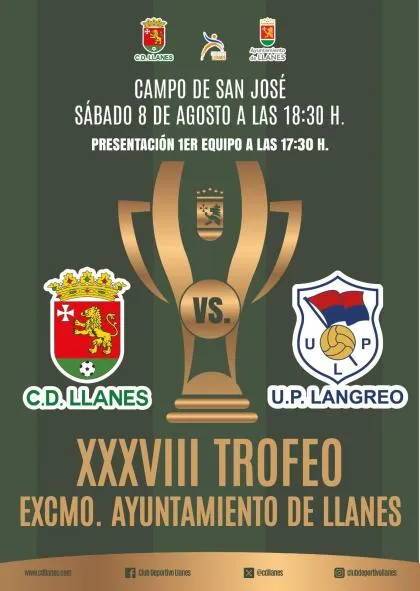 El XXXVIII Trofeo de Fútbol Ayuntamiento de Llanes enfrenta al C.D. Llanes y U.P. Langreo