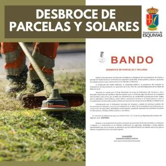 Esquivias recuerda la obligatoriedad de desbrozar parcelas y solares ante el riesgo de incendios