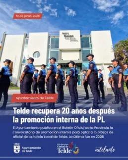 Telde reactiva la promoción interna de oficiales de Policía Local tras dos décadas