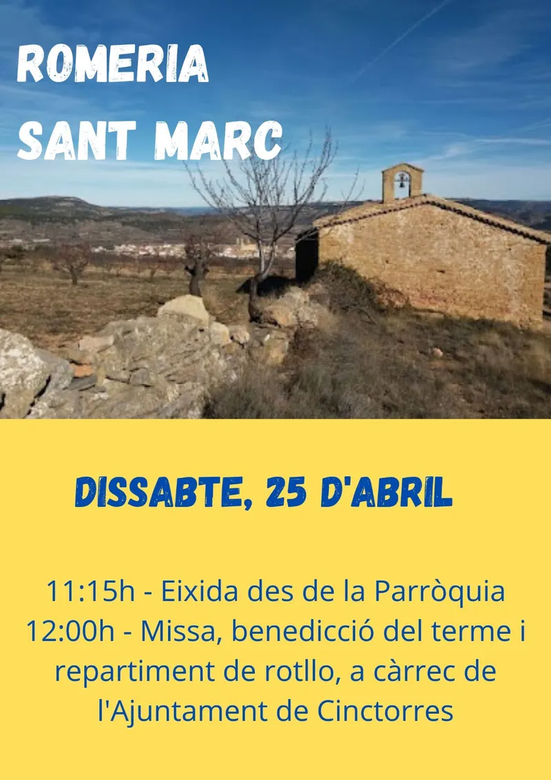 Cinctorres celebra la Romería a Sant Marc con misa y bendición del término