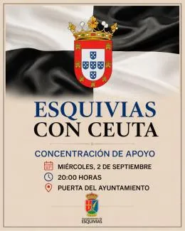 Esquivias muestra su apoyo a Ceuta en una concentración ciudadana