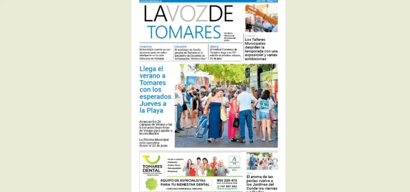 El periódico 'La Voz de Tomares' presenta su edición de verano con agenda cultural y eventos