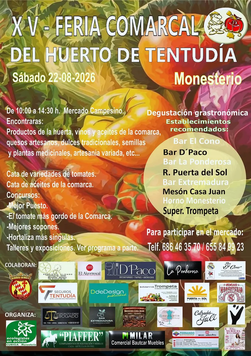 Tentudia celebra su XV Feria Comarcal del Huerto en agosto