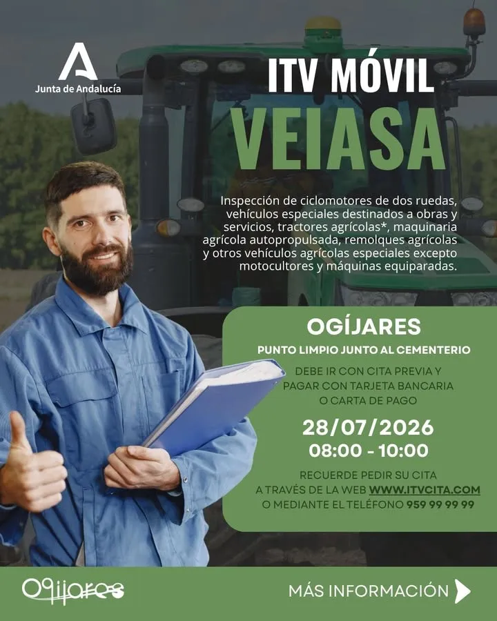 Ogíjares acoge la ITV móvil para ciclomotores y tractores la próxima semana