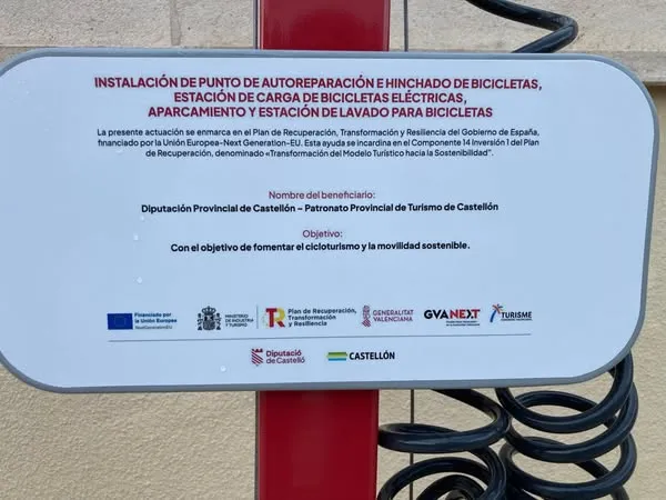 Gaibiel estrena punto de autoreparación y carga para bicicletas