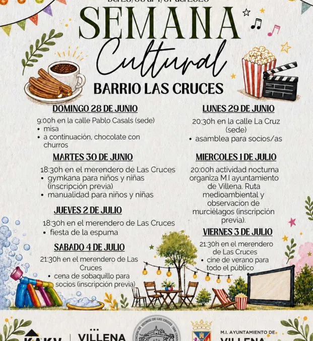 El Barrio de Las Cruces en Villena se prepara para su Semana Cultural con un programa variado