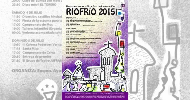 Riofrío celebra las fiestas en honor a Nuestra Señora de La Asunción del 2 al 5 de julio