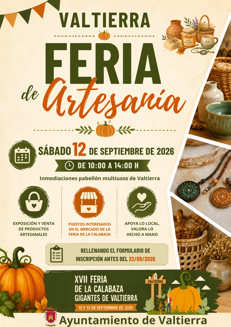 Valtierra celebra su Feria de Artesanía en la XVII Feria de Calabazas Gigantes