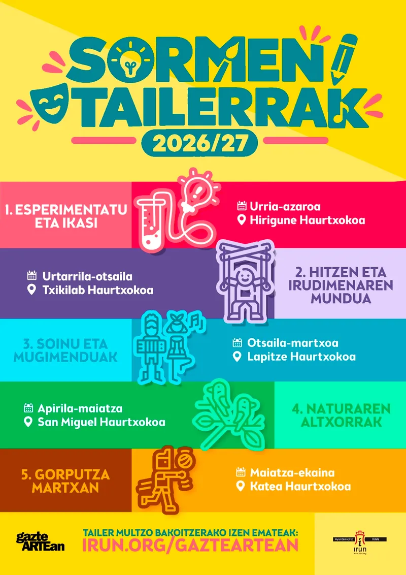 Irun abre inscripciones para talleres infantiles de ciencia y experimentación
