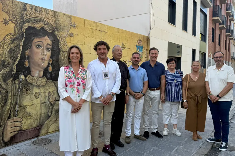 Guadalajara estrena mural de arte urbano en honor a la Virgen de la Antigua