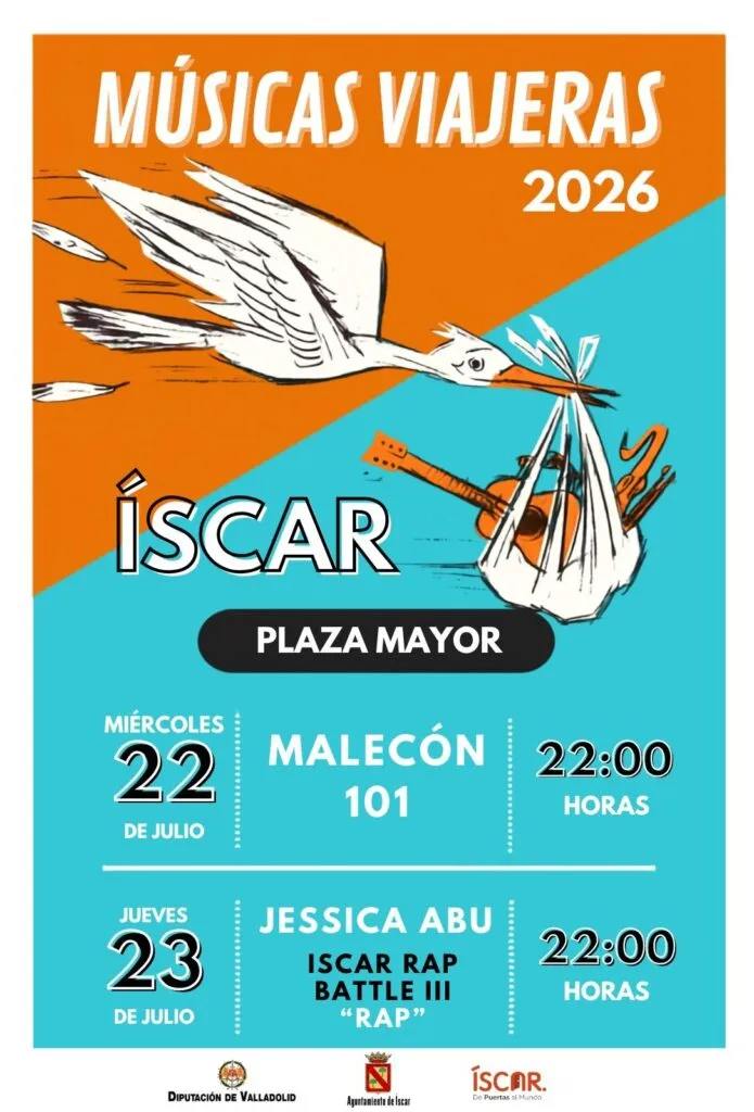 Íscar celebra el Festival Músicas Viajeras 2026 los días 22 y 23 de julio