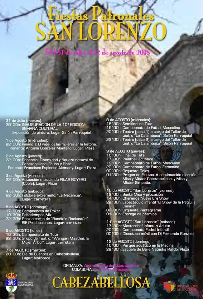 Cabezabellosa celebra las Fiestas de San Lorenzo y su Semana Cultural