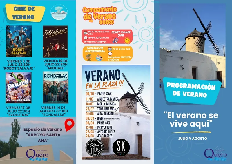 Quero presenta su programación de verano con actividades para todos los públicos