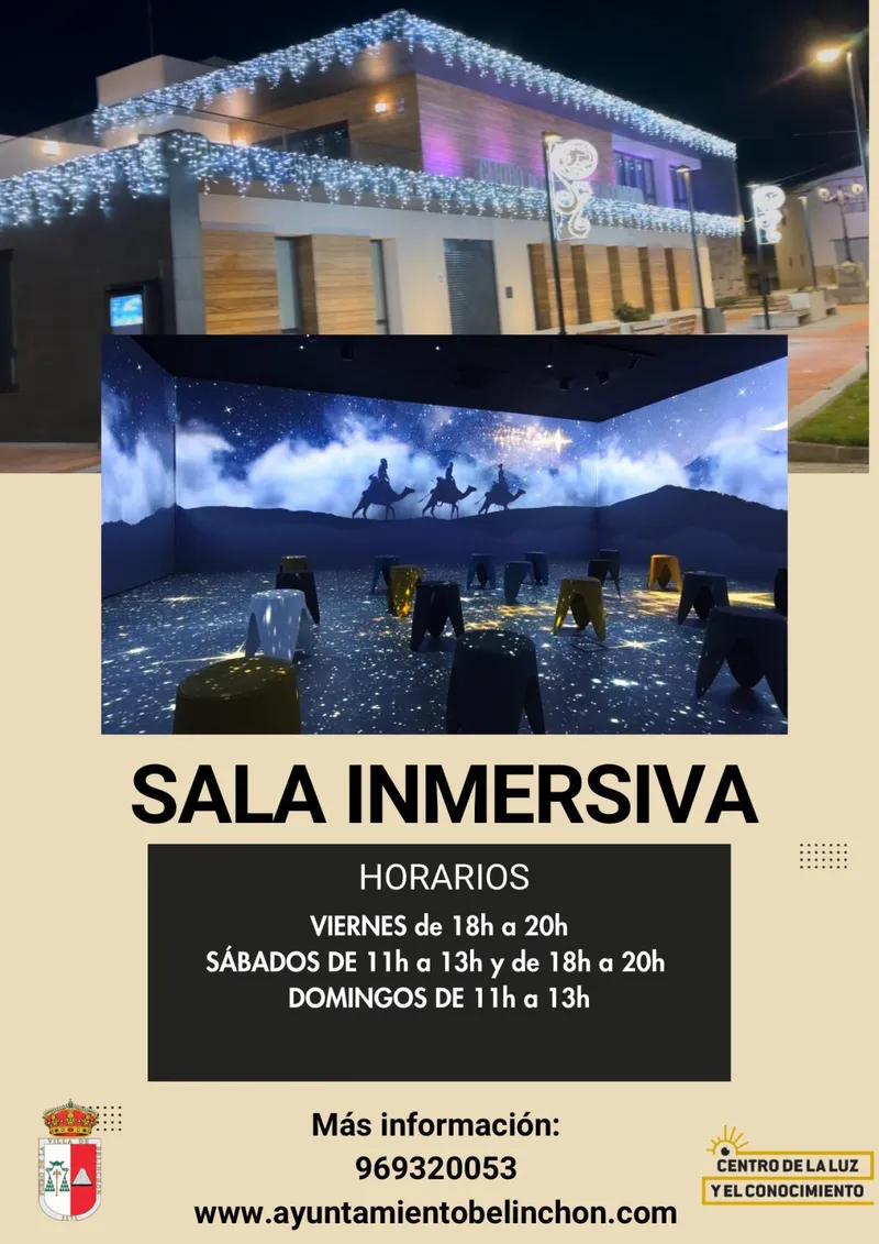 Abierto el plazo para reservar la Sala Inmersiva y el Centro de la Luz de Belinchón