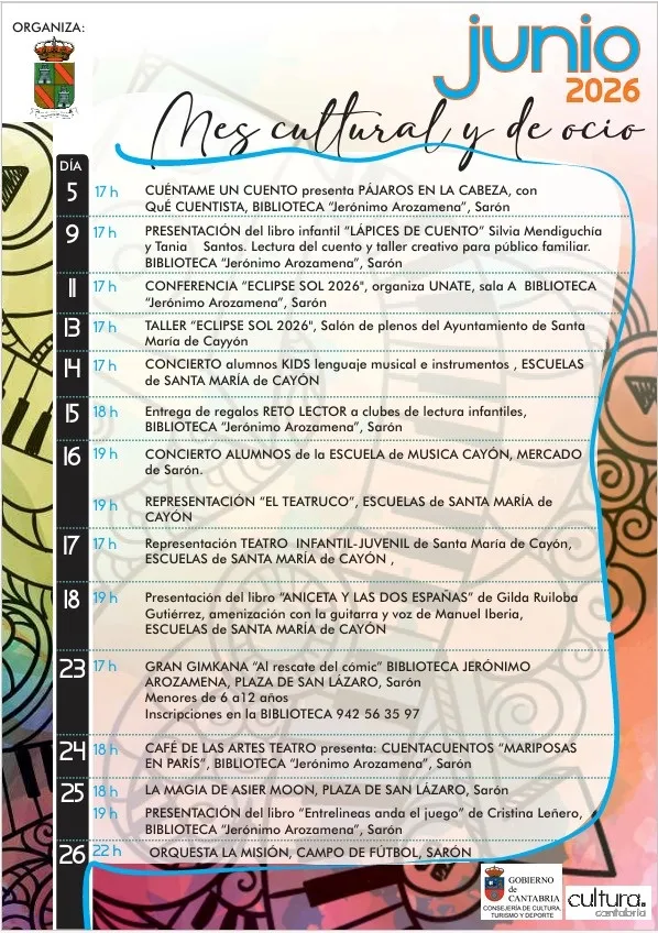 Santa María de Cayón celebra junio con una agenda cultural repleta de actividades