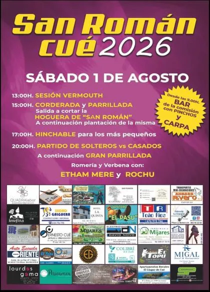 Cue celebra la fiesta de San Román con corderada, verbena y fuegos artificiales