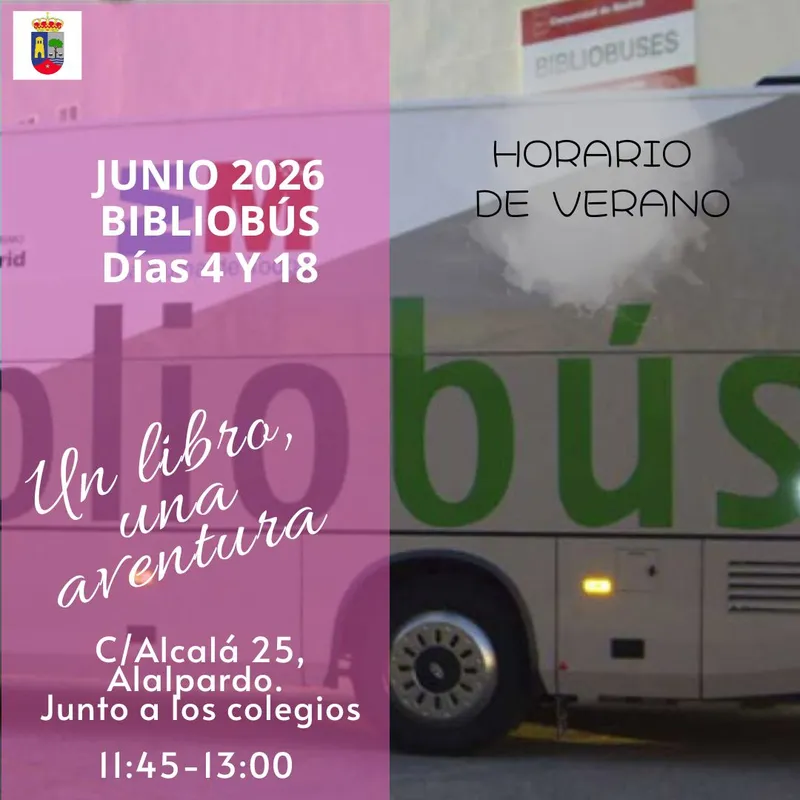 El Bibliobús regresa a Valdeolmos-Alalpardo en junio con novedades