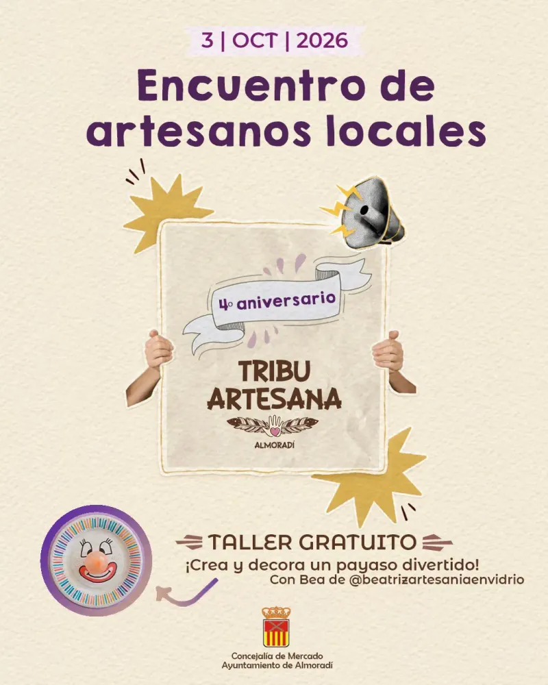 Almoradí celebra el cuarto aniversario de Tribu Artesana con exposición y mercado especial