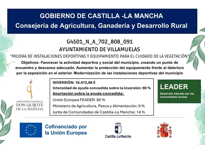 Villamuelas mejora sus instalaciones deportivas y el cuidado de sus zonas verdes