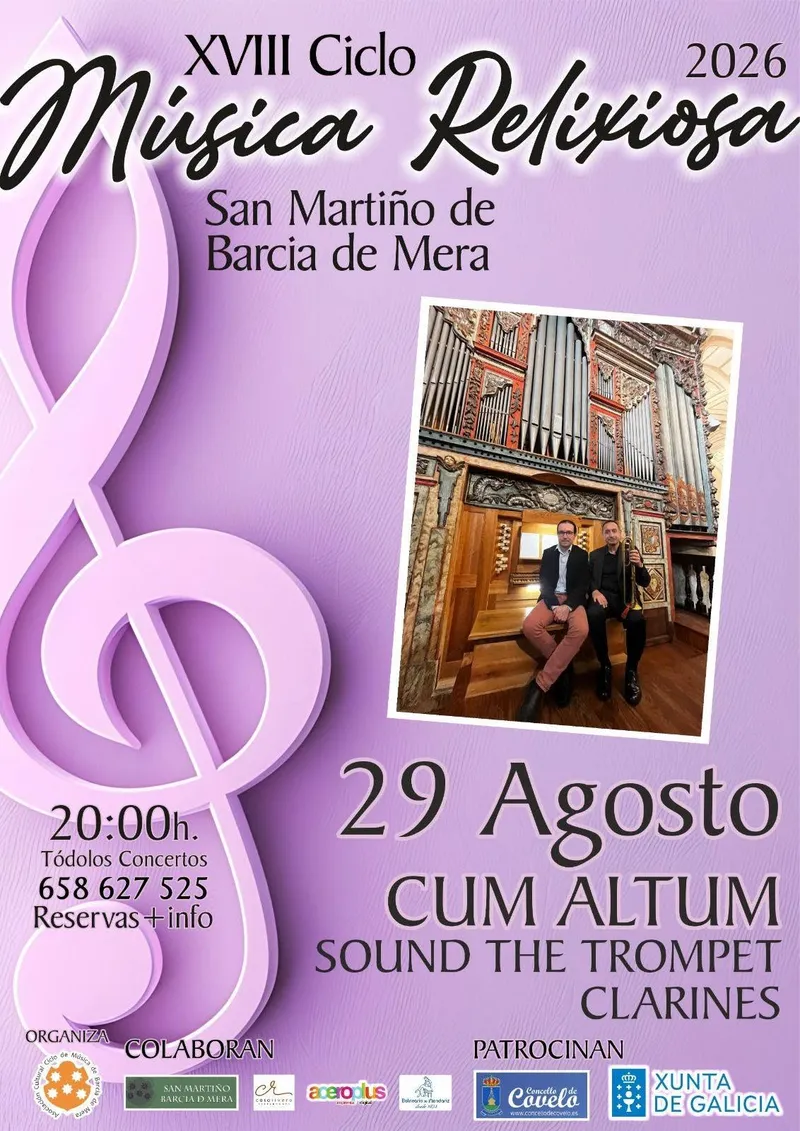 Concierto de música religiosa en la iglesia de San Martiño de Barcia de Mera