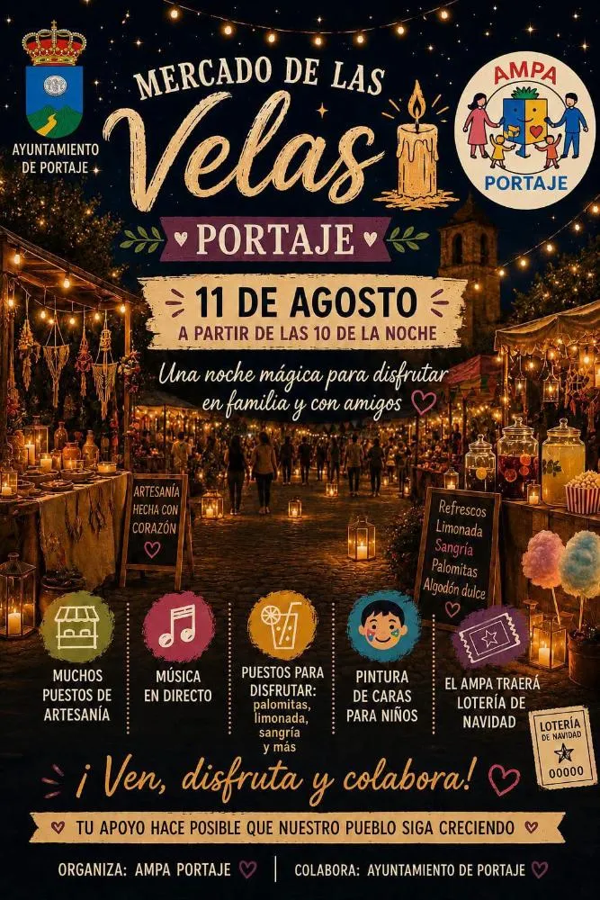 Portaje celebra el Mercado de las Velas el 11 de agosto