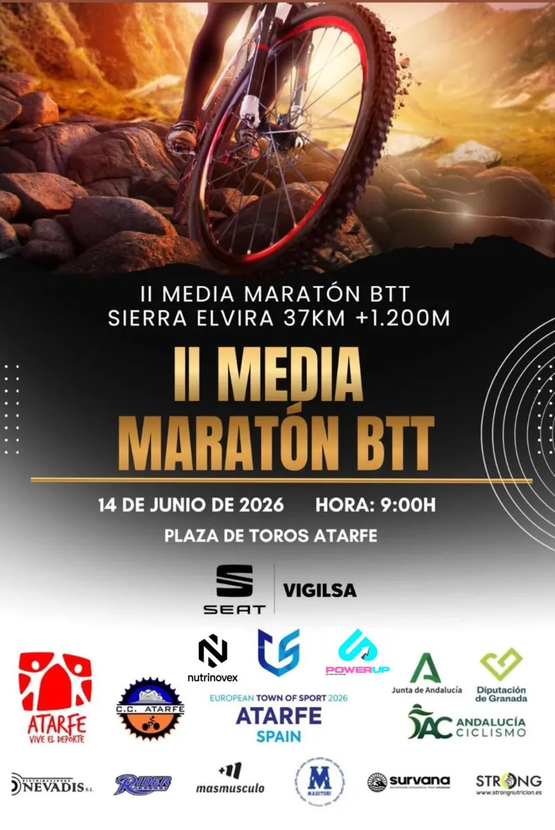 Atarfe acoge la II Media Maratón BTT Sierra Elvira este domingo