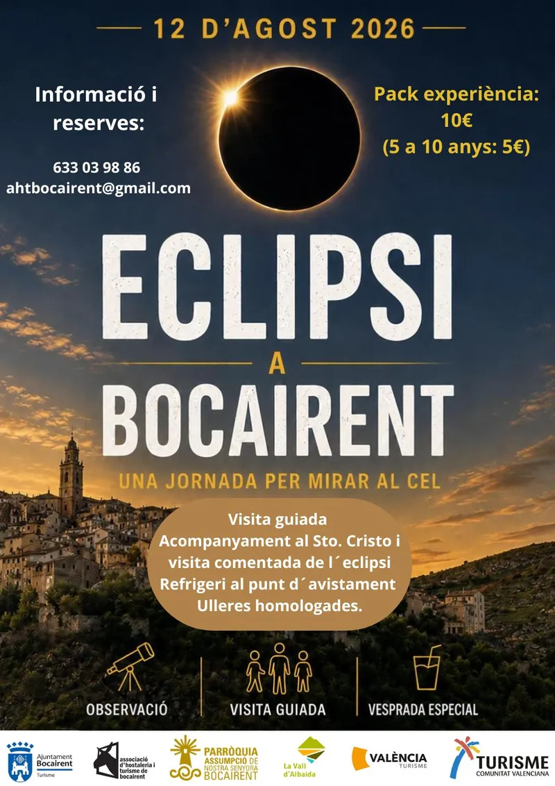 Bocairent se prepara para el eclipse solar total de 2026 con una experiencia turística