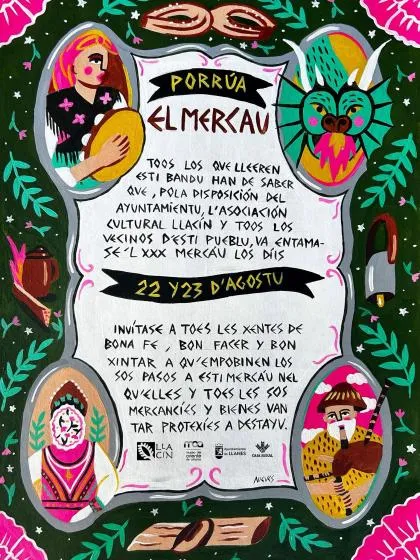 El Mercáu de Porrúa celebra su XXXII edición con un programa repleto de folclore y artesanía