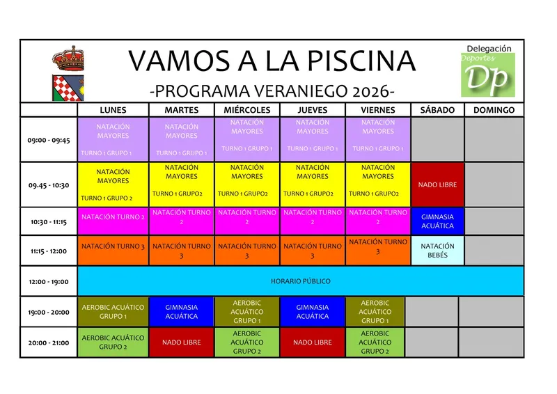 Casariche publica los horarios del Campamento Deportivo de Verano y talleres 'Vamos a la Piscina'