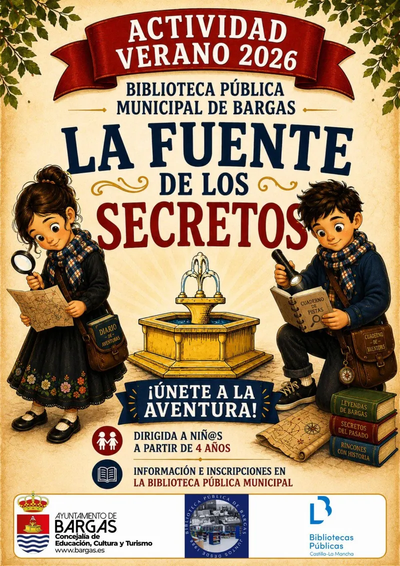 Bargas lanza 'La Fuente de los Secretos' para fomentar la lectura infantil este verano