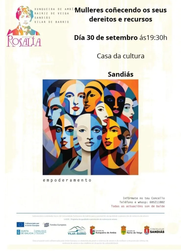 Sandiás celebra un encuentro para informar a las mujeres sobre sus derechos y recursos