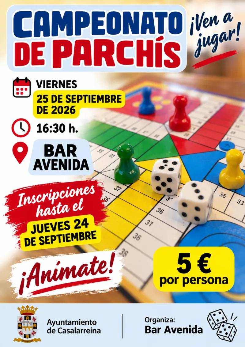 Casalarreina celebra un campeonato de parchís el 25 de septiembre