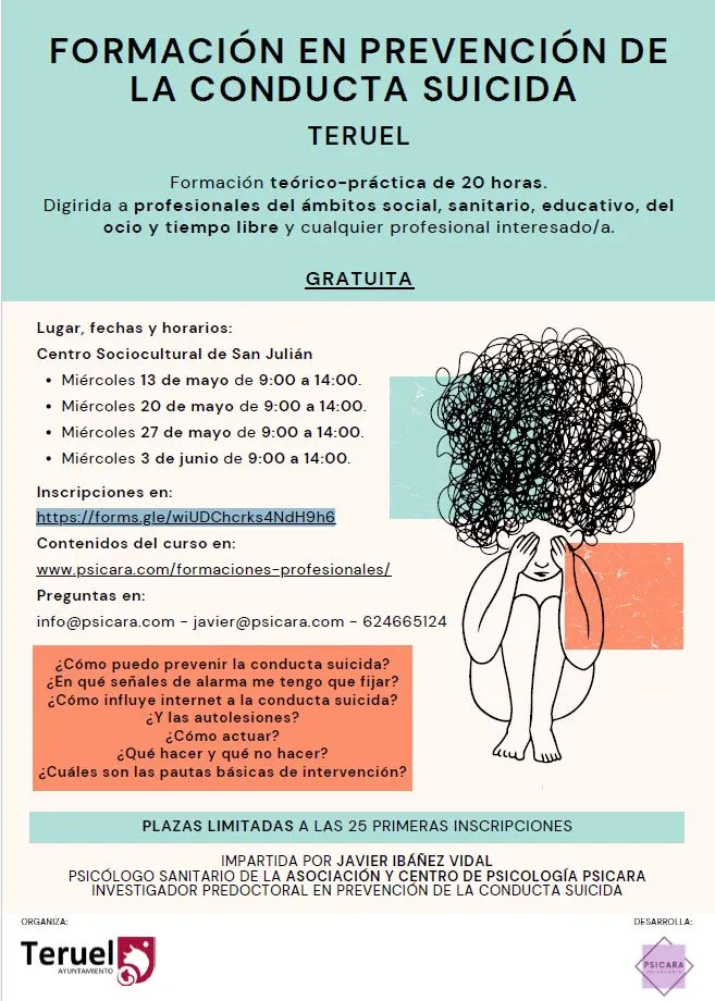 Formación gratuita en San Julián para la prevención de la conducta suicida
