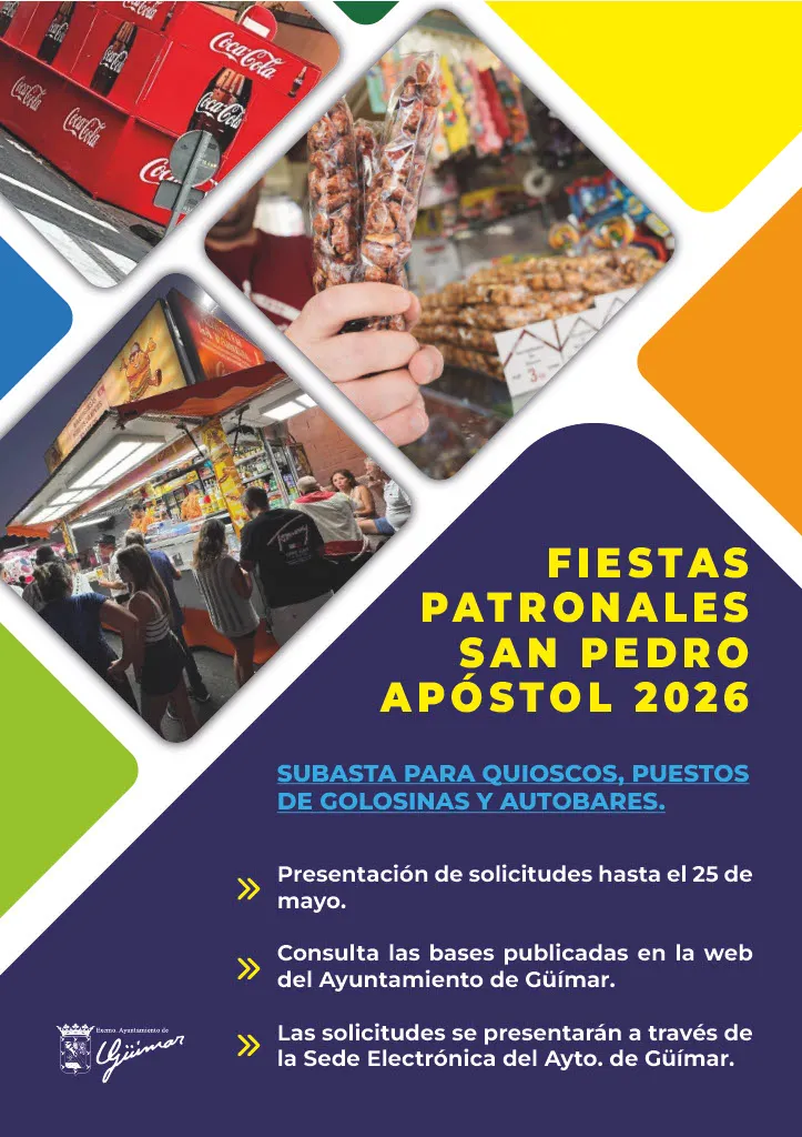 Güímar saca a subasta la adjudicación de quioscos y autobares en San Pedro