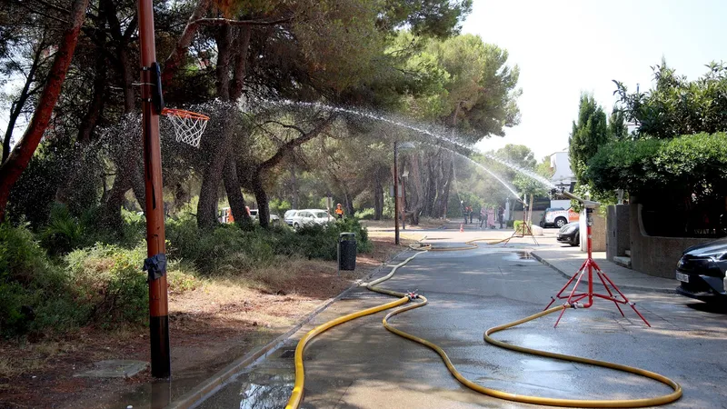 València activa cañones de agua y cierra accesos a El Saler por riesgo de incendio