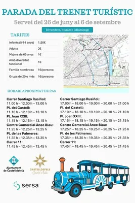 El Trenet Turístic de Castelldefels regresa para conectar puntos clave este verano