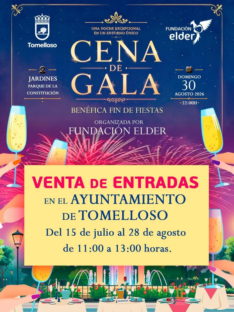 Tomelloso abre la venta de entradas para la Cena de Gala Benéfica Fin de Feria