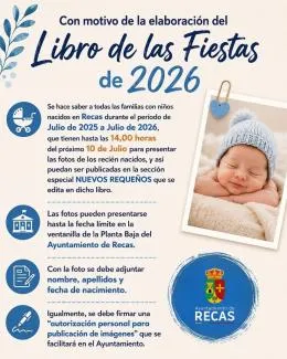 Recas prepara la sección 'Nuevos Requeños' para el Libro de Fiestas 2026