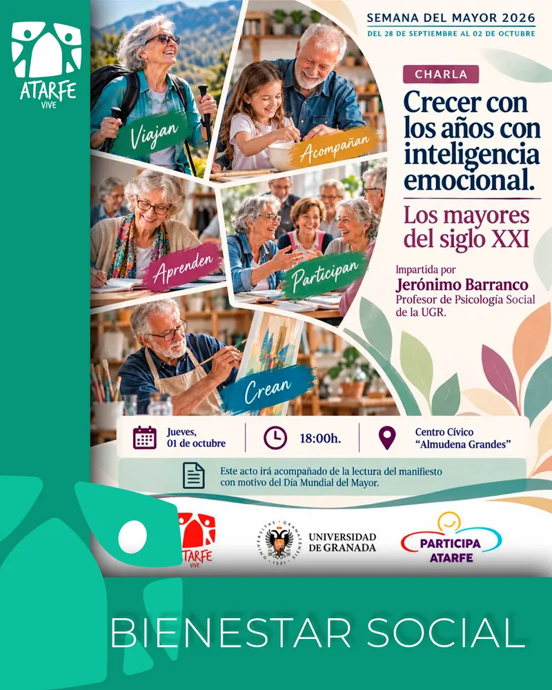 Atarfe celebra la Semana del Mayor con una charla sobre Inteligencia Emocional