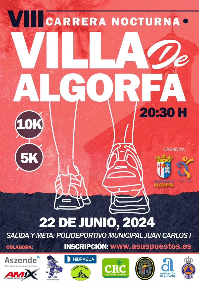 Algorfa celebra la VIII Carrera Nocturna Villa de Algorfa el próximo 22 de junio