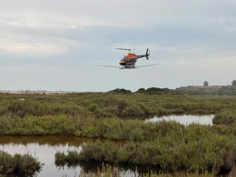 Diputación de Castellón refuerza el control de mosquitos tras las lluvias con tratamientos aéreos y terrestres