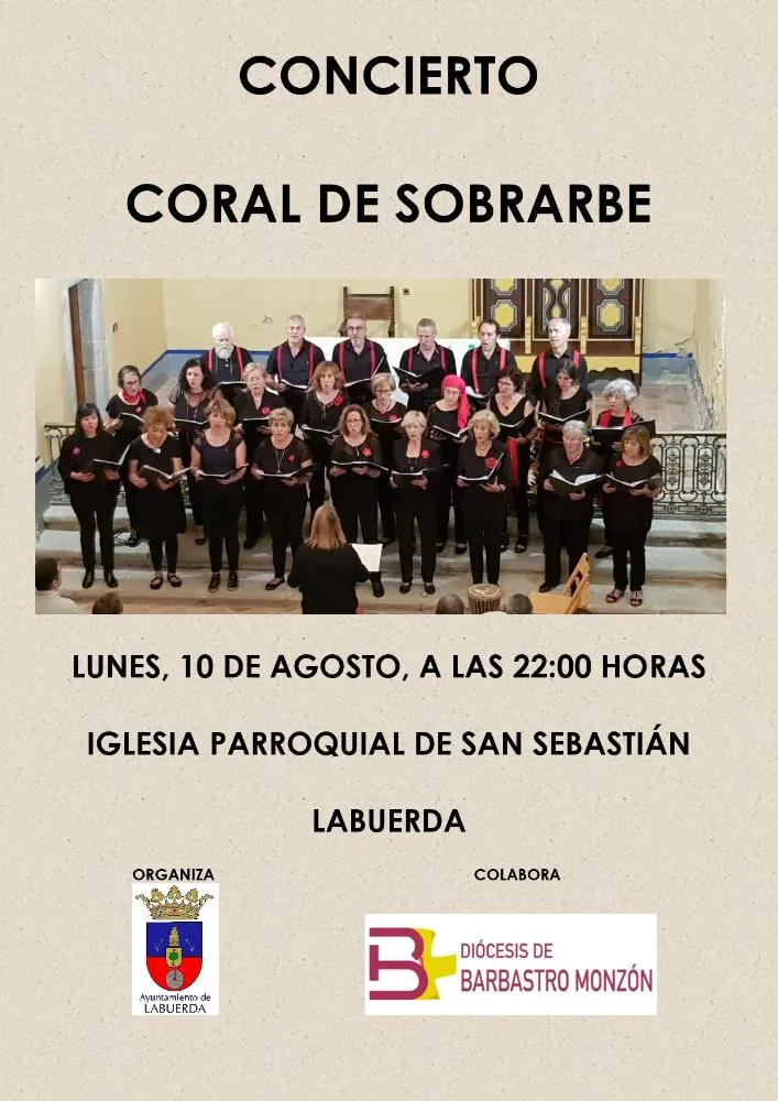 La Coral de Sobrarbe ofrecerá un concierto en la iglesia de San Sebastián de Labuerda