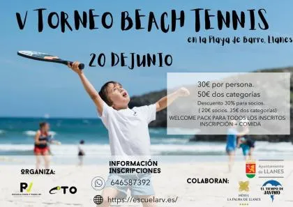 Llanes celebra el V Torneo Beach Tennis en la Playa de Barro el 20 de junio