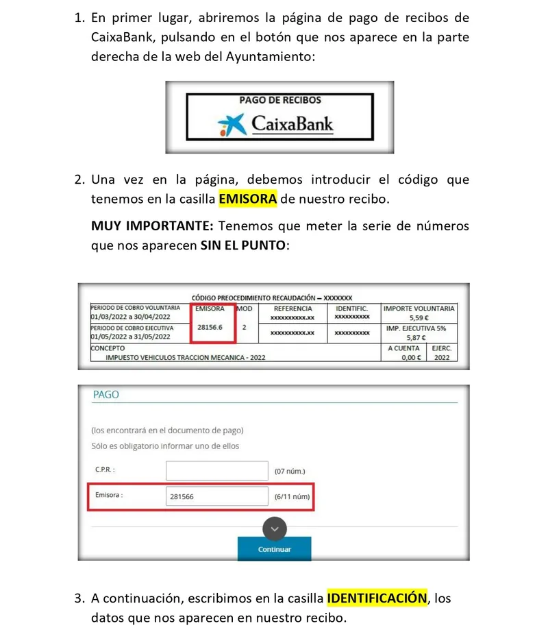 Valdeavero facilita el pago de recibos de CaixaBank online