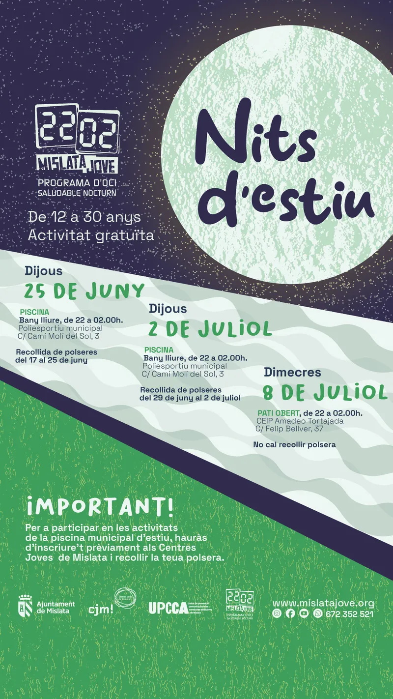 Mislata ofrece ocio nocturno gratuito para jóvenes este verano con 'Nits d'Estiu'