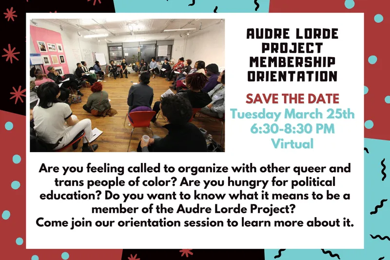 El Audre Lorde Project convoca encuentros comunitarios para personas QTBIPOC