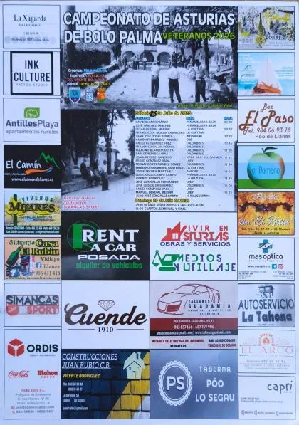 Llanes acoge el Campeonato de Asturias de Bolo Palma Veteranos 2026