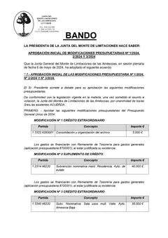 La Junta del Monte de Améscoa aprueba inicialmente modificaciones presupuestarias